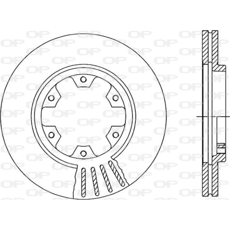 Jeu de 2 disques de frein avant OPEN PARTS BDR1384.20 - Visuel 1