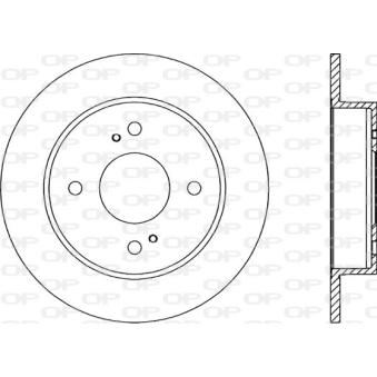 Jeu de 2 disques de frein arrière OPEN PARTS OEM 4320642R01