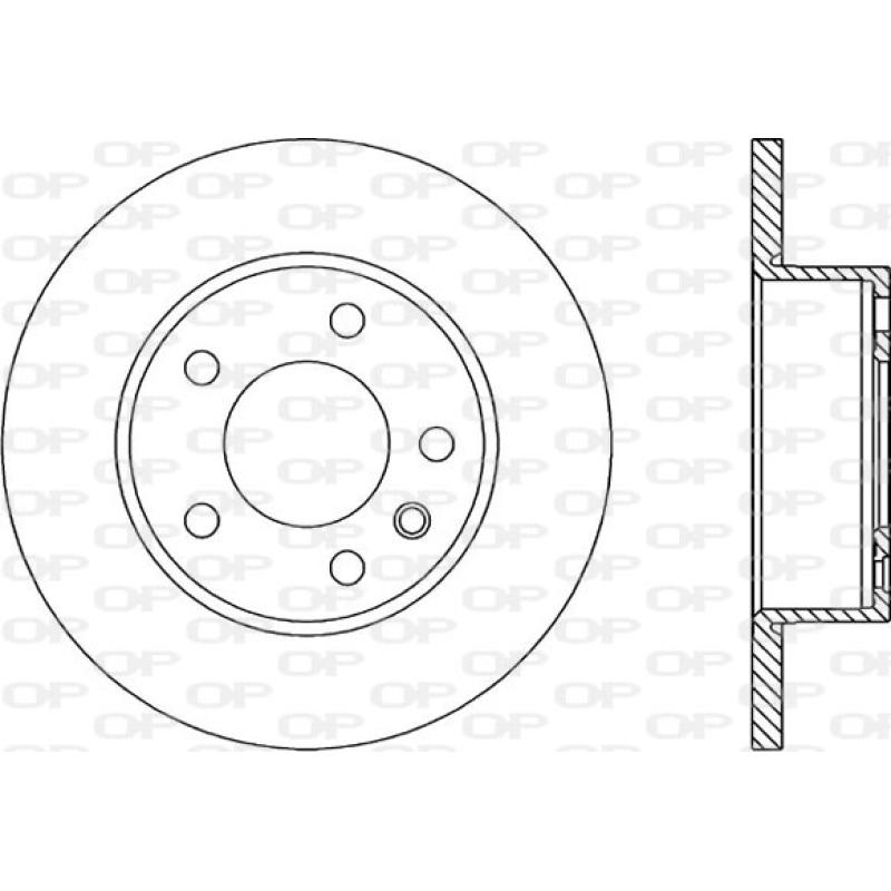 Jeu de 2 disques de frein avant OPEN PARTS BDR1406.10 - Visuel 1