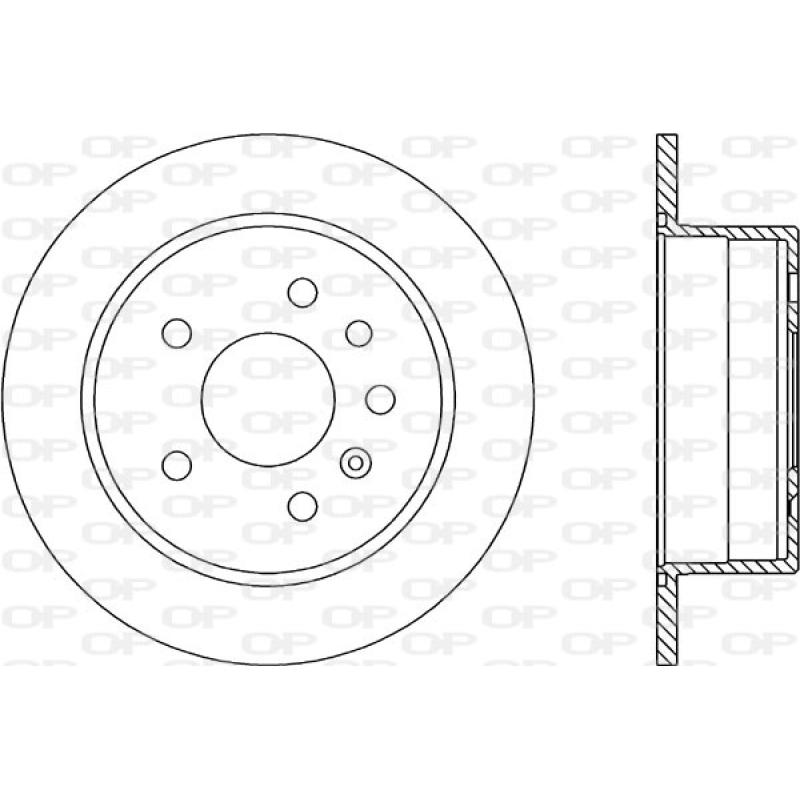 Jeu de 2 disques de frein arrière OPEN PARTS BDR1421.10 - Visuel 1