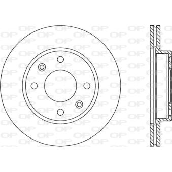 Jeu de 2 disques de frein avant OPEN PARTS OEM 91517694