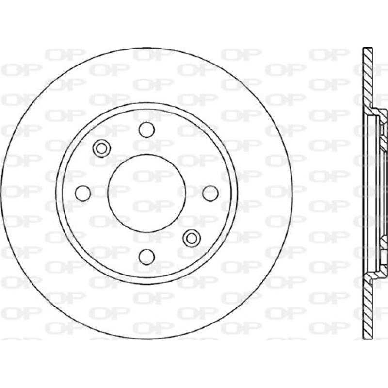 Jeu de 2 disques de frein arrière OPEN PARTS BDR1433.10 - Visuel 1