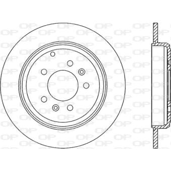 Jeu de 2 disques de frein arrière OPEN PARTS [BDR1434.10]