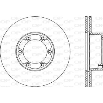 Jeu de 2 disques de frein avant OPEN PARTS OEM 5000388057
