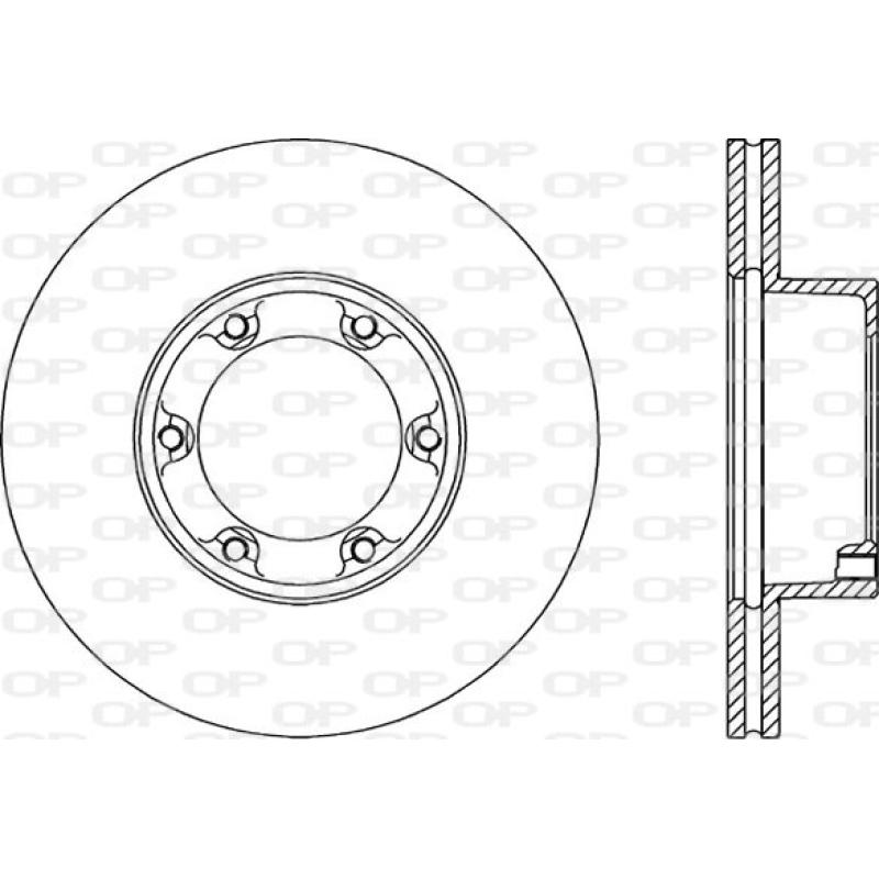 Jeu de 2 disques de frein avant OPEN PARTS BDR1451.20 - Visuel 1