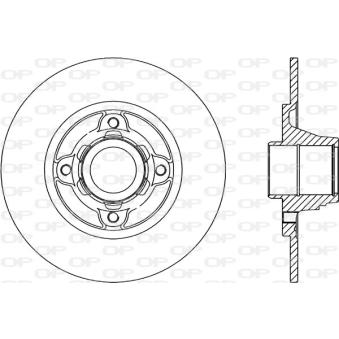 Jeu de 2 disques de frein arrière OPEN PARTS OEM 7701204294