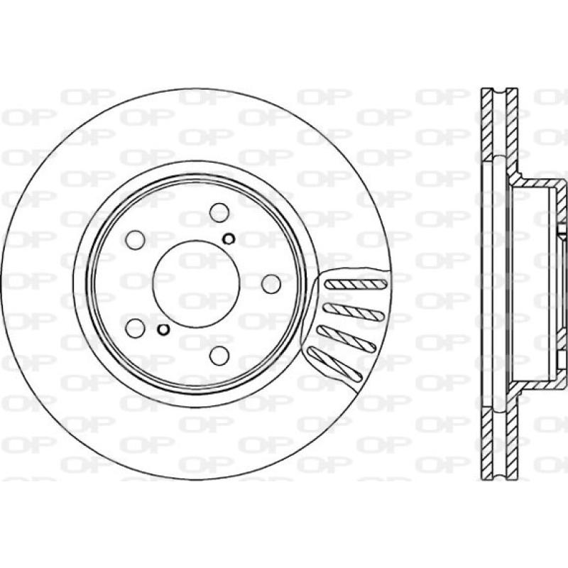 Jeu de 2 disques de frein avant OPEN PARTS BDR1491.20 - Visuel 1