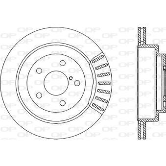 Jeu de 2 disques de frein arrière OPEN PARTS OEM 26310AA150
