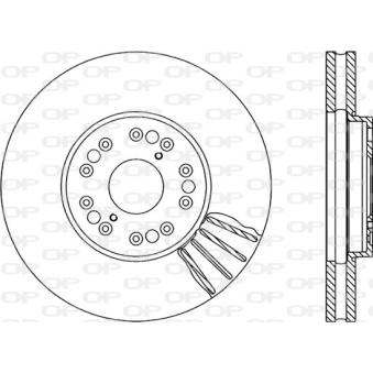 Jeu de 2 disques de frein avant OPEN PARTS OEM 4351250100