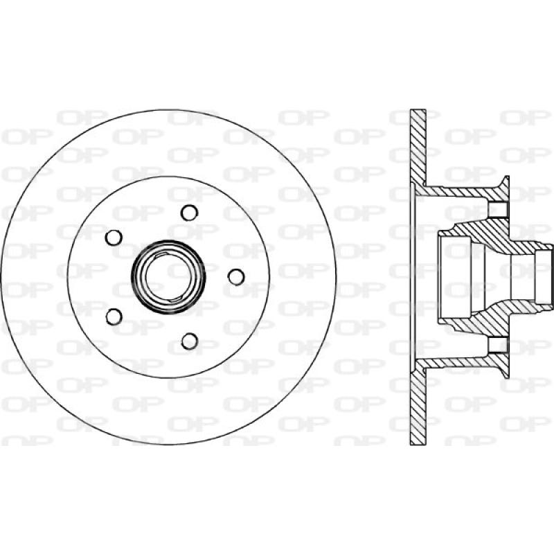 Jeu de 2 disques de frein avant OPEN PARTS BDR1576.10 - Visuel 1