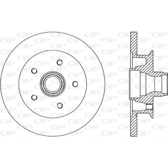 Jeu de 2 disques de frein arrière OPEN PARTS OEM 251407617G