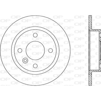 Jeu de 2 disques de frein arrière OPEN PARTS [BDR1610.10]