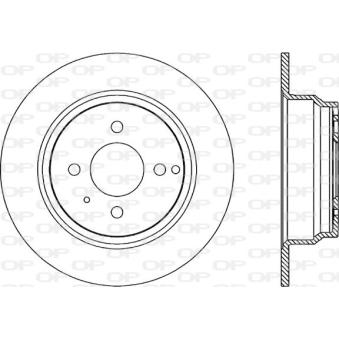 Jeu de 2 disques de frein arrière OPEN PARTS [BDR1615.10]