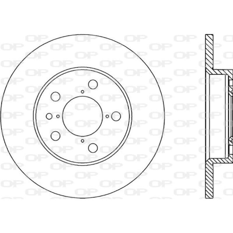 Jeu de 2 disques de frein arrière OPEN PARTS BDR1662.10 - Visuel 1