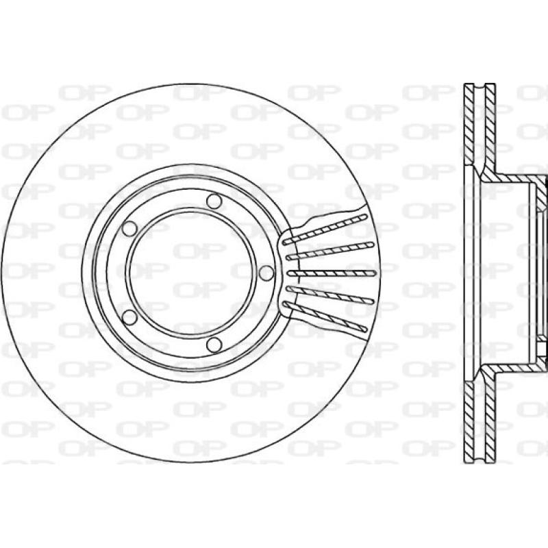 Jeu de 2 disques de frein avant OPEN PARTS BDR1664.20 - Visuel 1