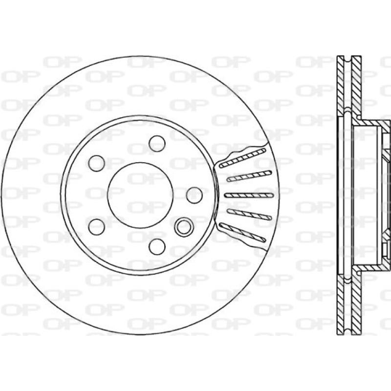 Jeu de 2 disques de frein avant OPEN PARTS BDR1676.20 - Visuel 1