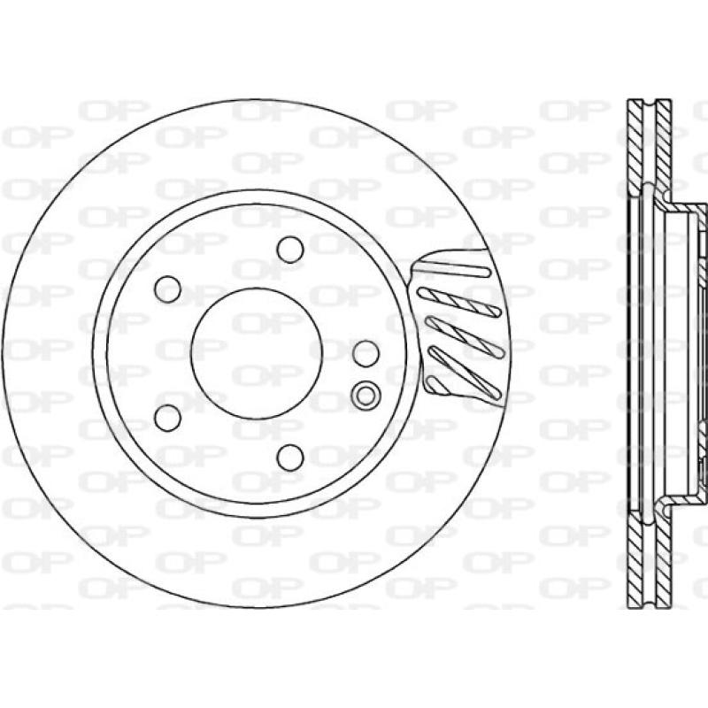 Jeu de 2 disques de frein avant OPEN PARTS BDR1700.20 - Visuel 1