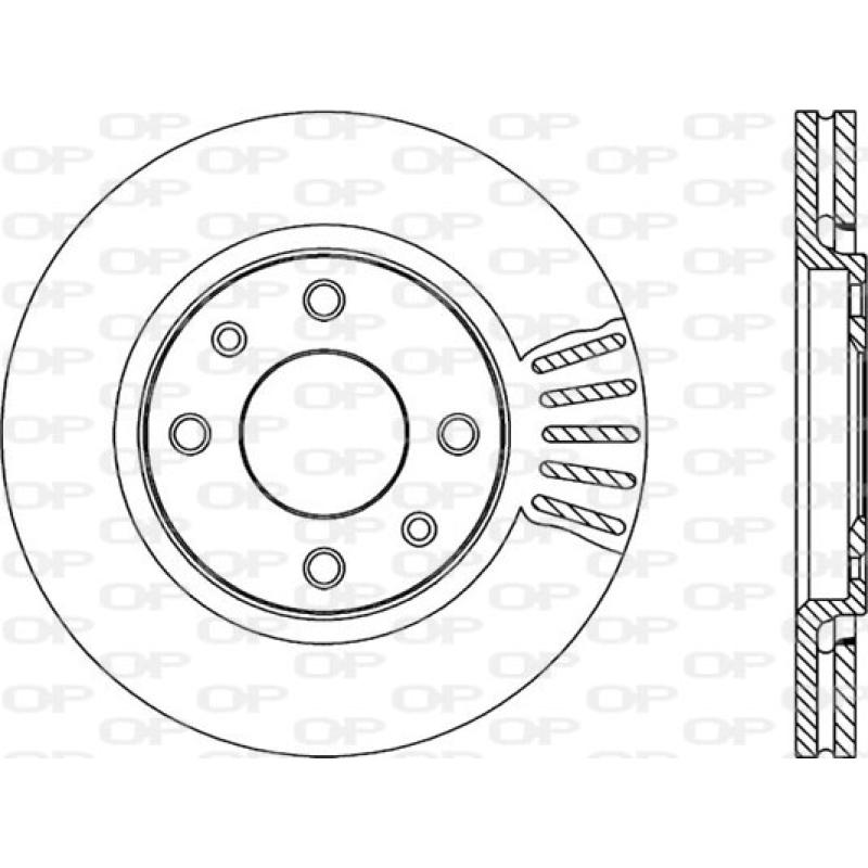 Jeu de 2 disques de frein avant OPEN PARTS BDR1714.20 - Visuel 1