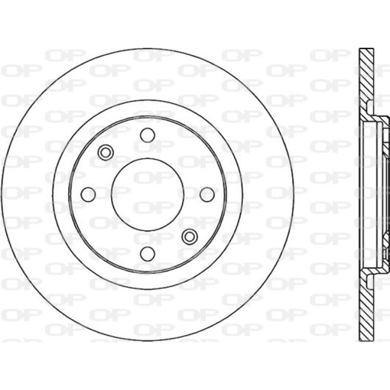Jeu de 2 disques de frein avant OPEN PARTS BDR1717.10 - Visuel 1