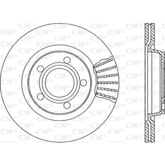 Jeu de 2 disques de frein avant OPEN PARTS OEM 8E0615301D