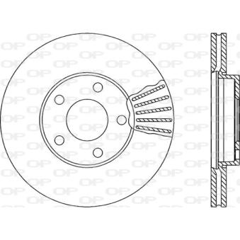 Jeu de 2 disques de frein avant OPEN PARTS OEM 8E0615301C