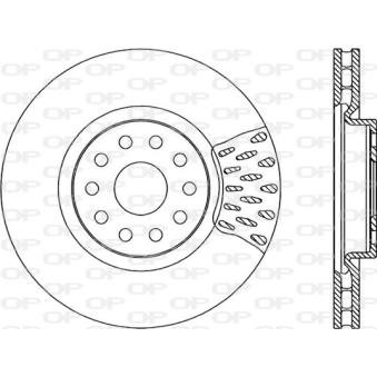 Jeu de 2 disques de frein avant OPEN PARTS OEM 60629865 Jeu de 2 disques de frein avant OPEN PARTS OEM 60629865