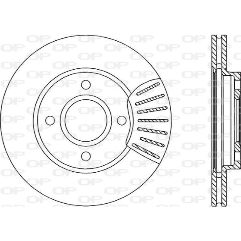 Jeu de 2 disques de frein avant OPEN PARTS BDR1739.20 - Visuel 1