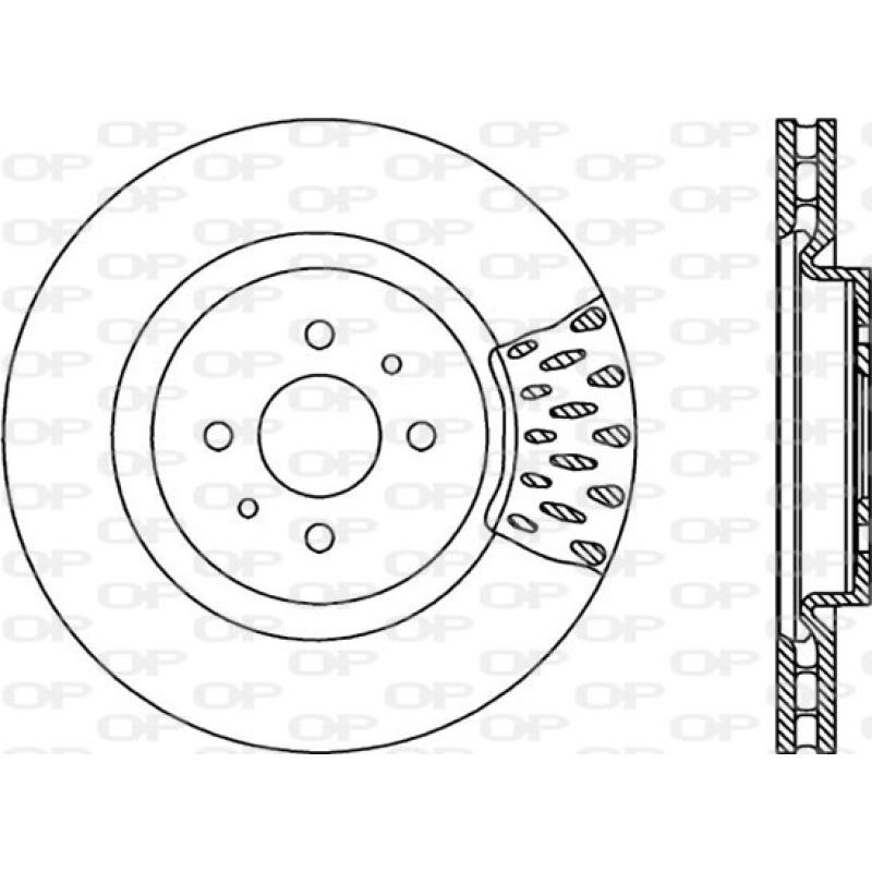 Jeu de 2 disques de frein avant OPEN PARTS BDR1741.20 - Visuel 1
