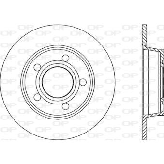 Jeu de 2 disques de frein arrière OPEN PARTS OEM 4B0615601B