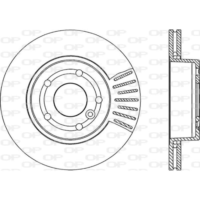 Jeu de 2 disques de frein avant OPEN PARTS BDR1749.20 - Visuel 1