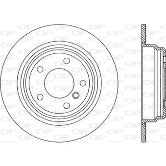 Jeu de 2 disques de frein arrière OPEN PARTS OEM 34211163835