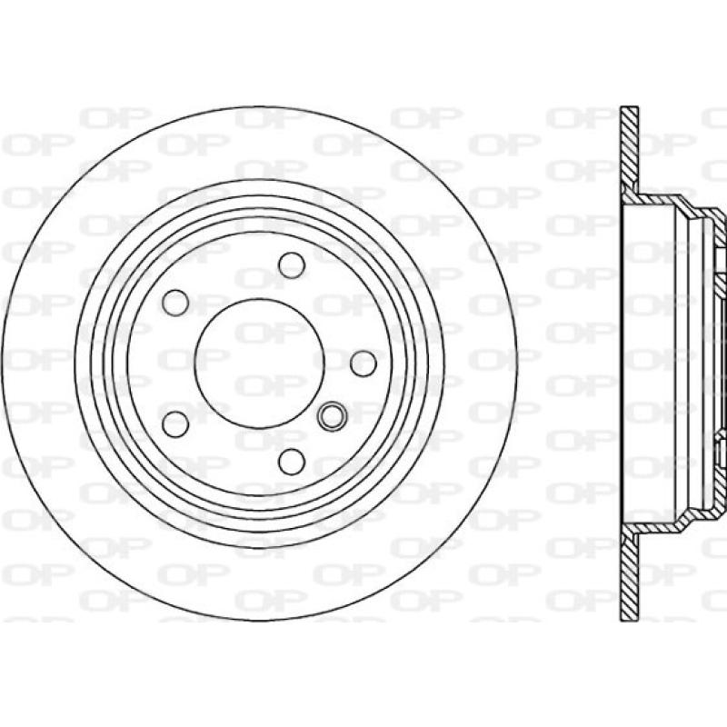 Jeu de 2 disques de frein arrière OPEN PARTS BDR1753.10 - Visuel 1