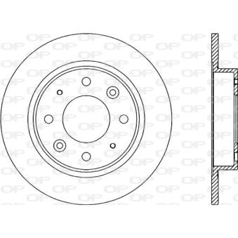 Jeu de 2 disques de frein arrière OPEN PARTS OEM 0K9AA26251