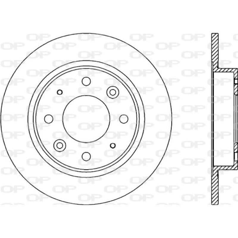 Jeu de 2 disques de frein arrière OPEN PARTS BDR1774.10 - Visuel 1
