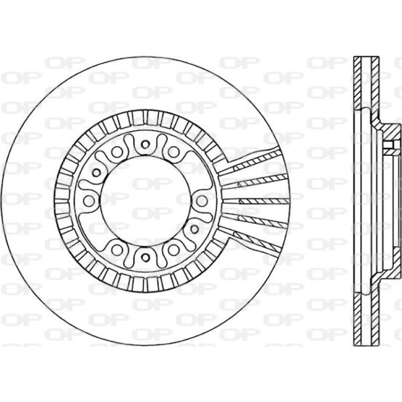 Jeu de 2 disques de frein avant OPEN PARTS BDR1788.20 - Visuel 1
