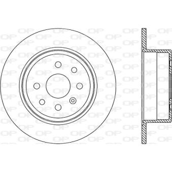 Jeu de 2 disques de frein arrière OPEN PARTS OEM 569209 Jeu de 2 disques de frein arrière OPEN PARTS OEM 569209