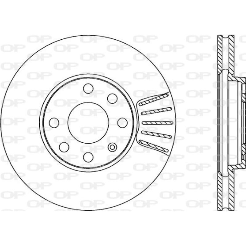 Jeu de 2 disques de frein avant OPEN PARTS BDR1807.20 - Visuel 1