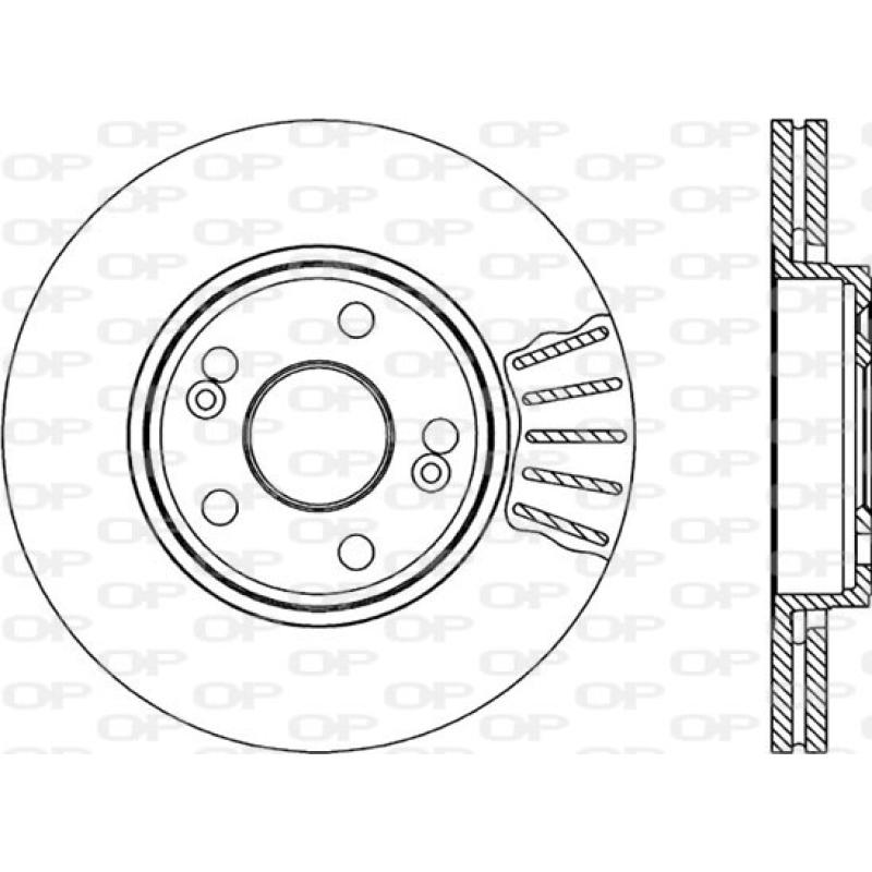 Jeu de 2 disques de frein avant OPEN PARTS BDR1816.20 - Visuel 1