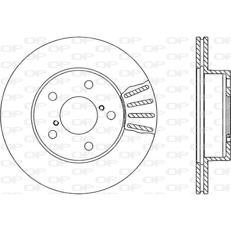 Jeu de 2 disques de frein avant OPEN PARTS BDR1818.20 - Visuel 1