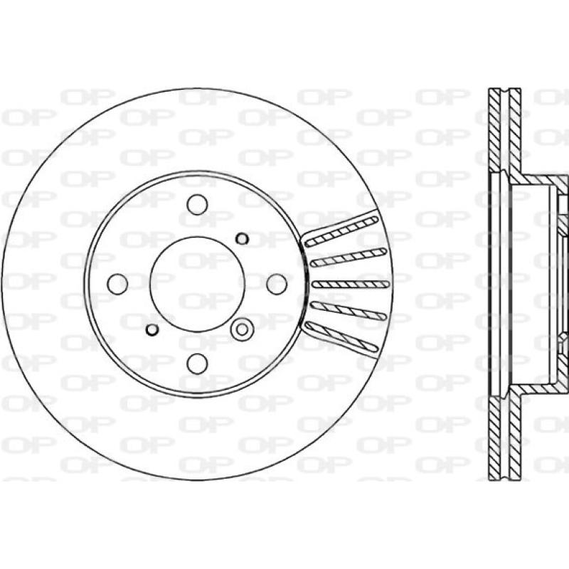 Jeu de 2 disques de frein avant OPEN PARTS BDR1823.20 - Visuel 1
