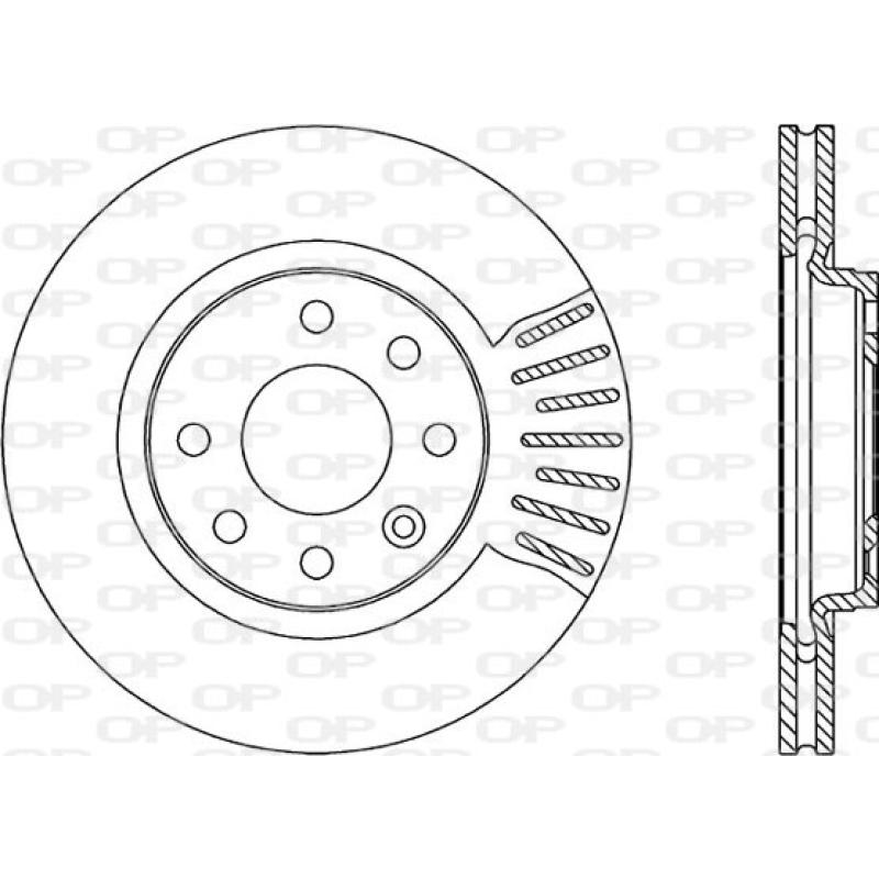 Jeu de 2 disques de frein avant OPEN PARTS BDR1845.20 - Visuel 1