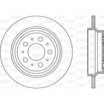 Jeu de 2 disques de frein arrière OPEN PARTS OEM 94341670