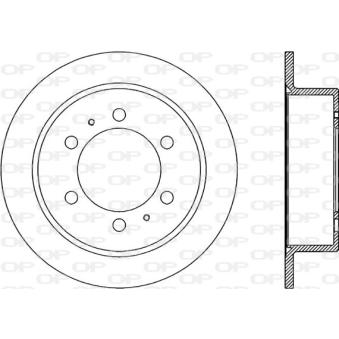 Jeu de 2 disques de frein arrière OPEN PARTS OEM 4840105110