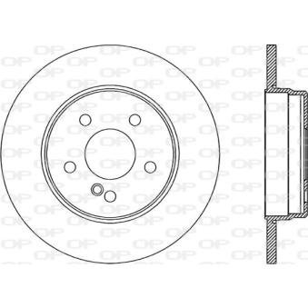 Jeu de 2 disques de frein arrière OPEN PARTS OEM A2104230512
