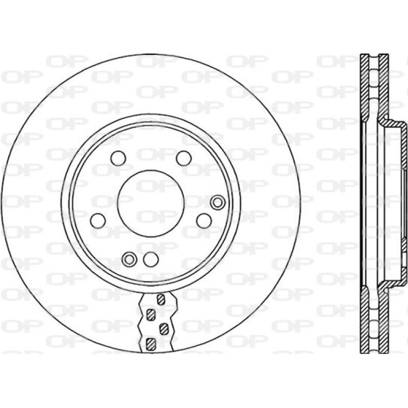 Jeu de 2 disques de frein avant OPEN PARTS BDR1863.20 - Visuel 1