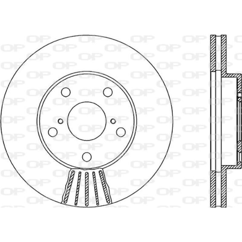 Jeu de 2 disques de frein avant OPEN PARTS BDR1875.20 - Visuel 1