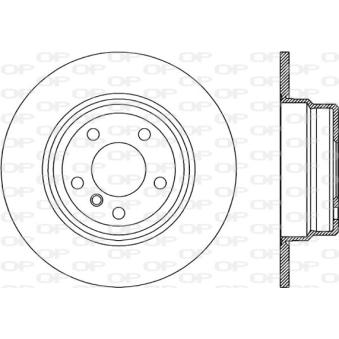 Jeu de 2 disques de frein arrière OPEN PARTS OEM 34216859678
