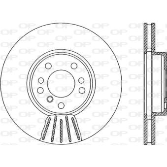 Jeu de 2 disques de frein avant OPEN PARTS OEM 34116750713