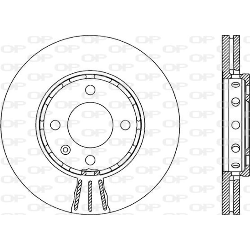 Jeu de 2 disques de frein avant OPEN PARTS BDR1905.20 - Visuel 1