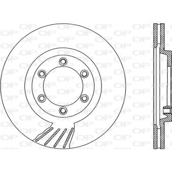 Jeu de 2 disques de frein avant OPEN PARTS OEM 4144106211